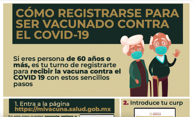 Inicia registro para vacunación de adultos mayores